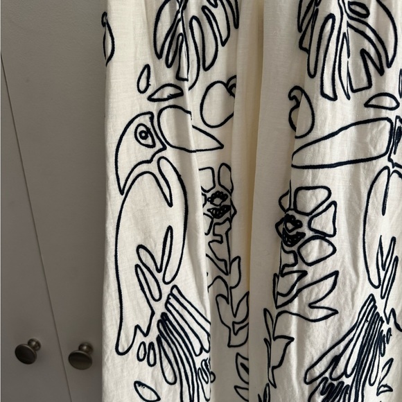 Anthropologie Farm Rio White Halter Maxi Resort Sundress - Picture 6 of 9